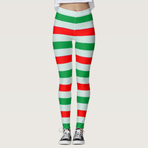 Leggings Polainas rayadas del bastón de caramelo del