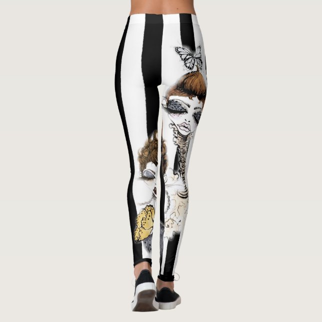 Leggings Polainas rayadas del duendecillo (Reverso)