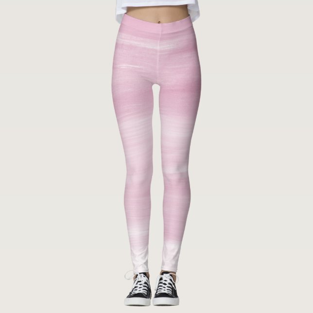 Leggings Polainas rayadas rosadas (Anverso)