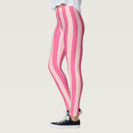 Leggings Polainas rayadas rosadas