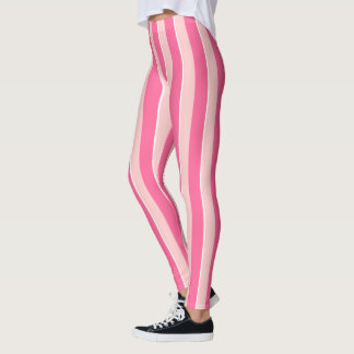 Leggings Polainas rayadas rosadas