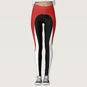 Leggings Polainas rojas/blancas/negras del modelo