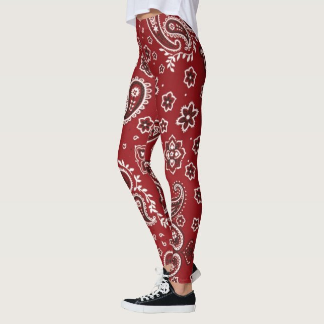 Leggings polainas rojas del pañuelo (Izquierda)