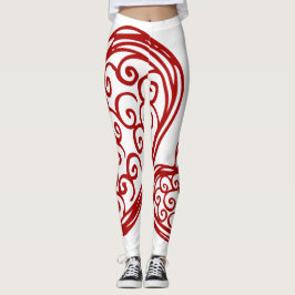 Leggings Polainas rojas y blancas