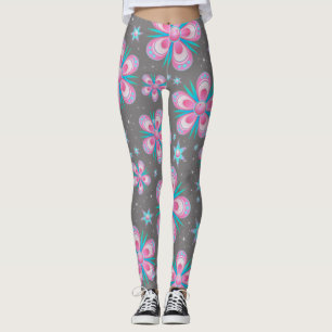 Leggings Polainas rosadas caprichosas de la yoga de la