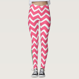 Leggings Polainas rosadas de Chevron