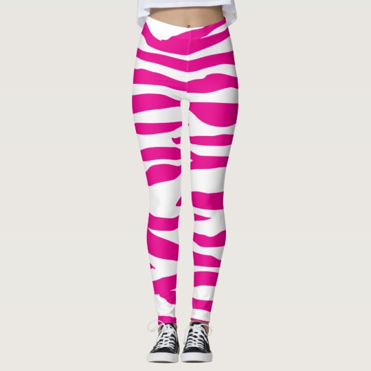 Leggings Polainas rosadas de la cebra
