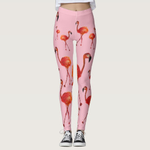 Leggings Polainas rosadas de los flamencos