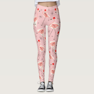 Leggings Polainas rosadas de Santas del flamenco