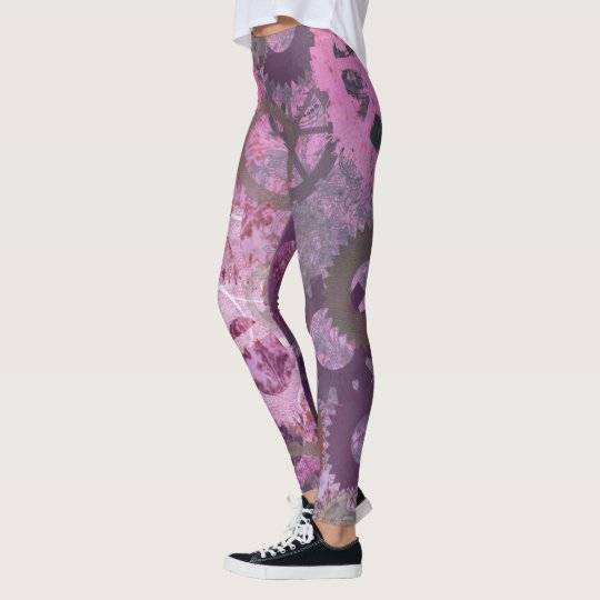 Leggings Polainas rosadas de Steampunk