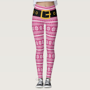 Leggings Polainas rosadas del duende con la correa para la