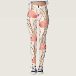 Leggings Polainas rosadas del entrenamiento del flamenco