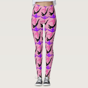 Leggings Polainas rosadas del modelo del diseño de la