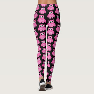 Leggings Polainas rosadas divertidas del entrenamiento del