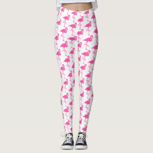 Leggings Polainas rosadas y blancas del flamenco