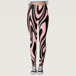 Leggings Polainas rosadas y negras