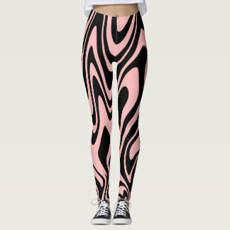 Leggings Polainas rosadas y negras