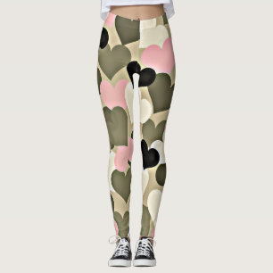 Leggings Polainas rosadas y verdes de Camo