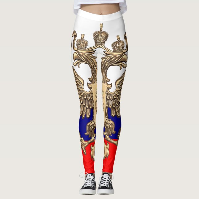 Leggings Polainas rusas asombrosas del escudo de armas y de (Anverso)