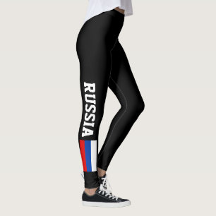 Leggings Polainas rusas de la bandera para la yoga de la