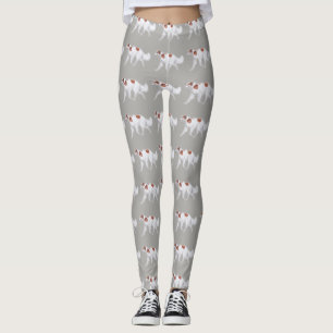 Leggings Polainas rusas del arte del perro el trotar del