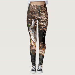 Leggings Polainas salvajes del diseño del conejo de