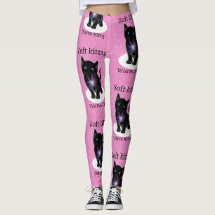 Leggings Polainas suaves rosadas del gatito