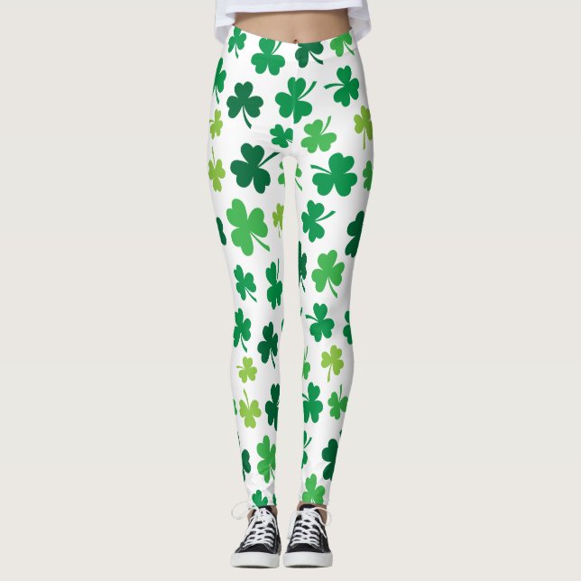 Leggings Polainas temáticas del día del St. Patricks del (Anverso)