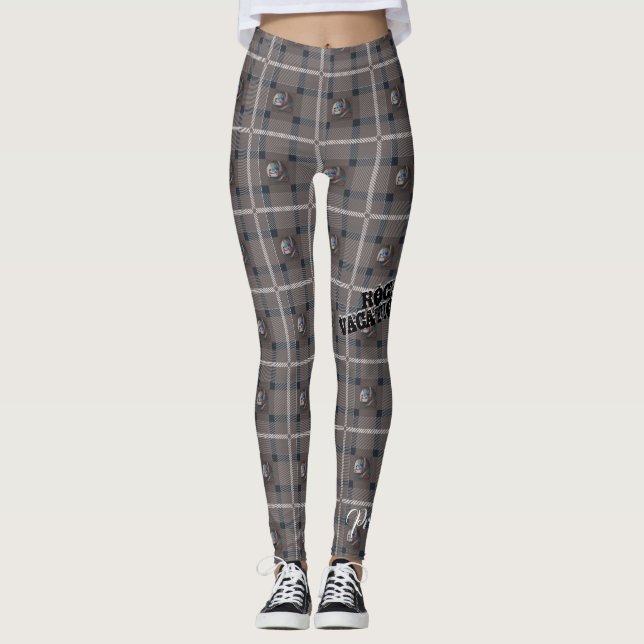 Leggings "Polainas traviesas bonitas de la tela escocesa de (Anverso)