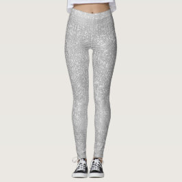 Leggings Polainas trémulas de la chispa de plata