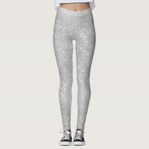 Leggings Polainas trémulas de la chispa de plata