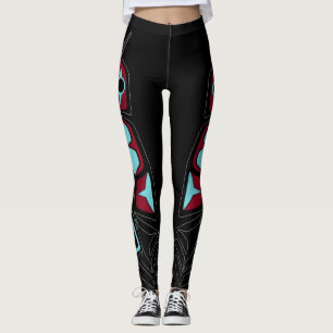 Leggings Polainas tribales de la pluma