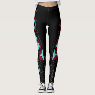 Leggings Polainas tribales de la pluma