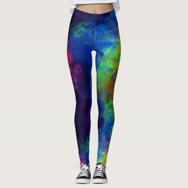 Leggings Polainas Trippy psicodélicas EDM del festival del (Anverso)