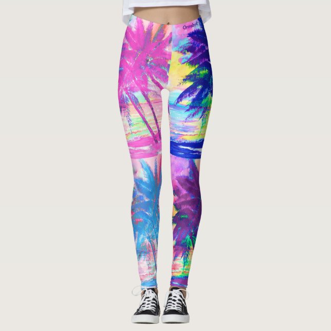 Leggings Polainas tropicales (Anverso)