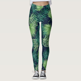 Leggings Polainas tropicales de la selva el | de la hoja
