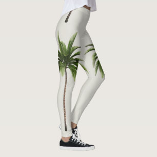 Leggings Polainas tropicales del verano de la palmera