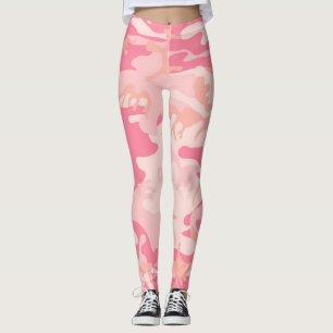 Leggings Polainas urbanas de Camo de los rosas bebés