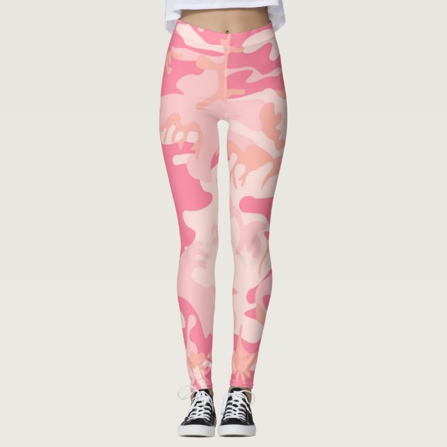 Leggings Polainas urbanas de Camo de los rosas bebés (Anverso)