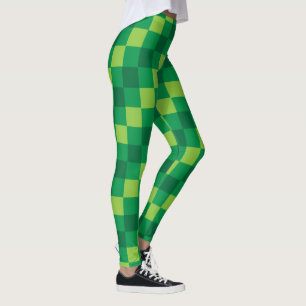 Leggings Polainas verdes a cuadros