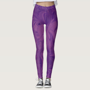 Leggings Polainas veteadas púrpura silenciada