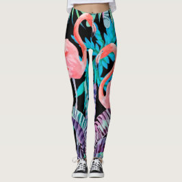 Leggings Polainas vibrantes, rosadas de la impresión del