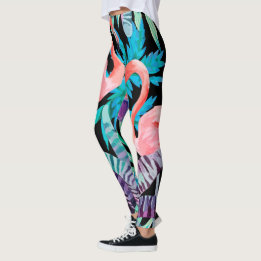 Leggings Polainas vibrantes, rosadas de la impresión del