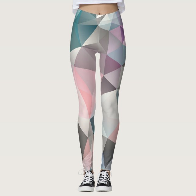 Leggings poligonal, triángulos (Anverso)