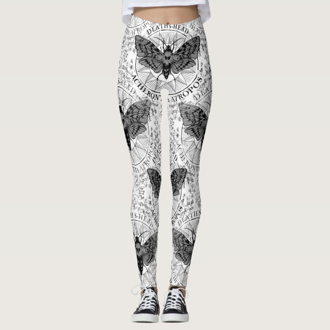Leggings polilla de la cabeza de muerte (Anverso)