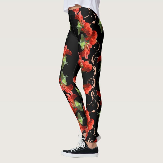 Leggings Polilla de Luna en personalizable de la flor de (Izquierda)