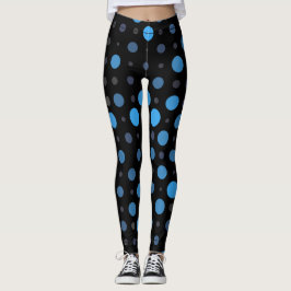 Leggings Polka Dot 01X.Blue Shade Black BG