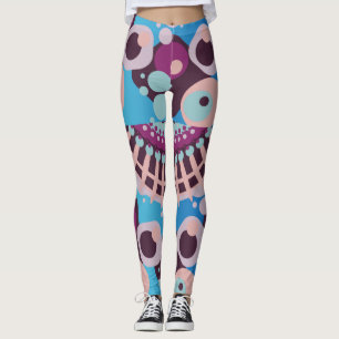 Leggings Polka Dot Bubble Color Resumen Negro