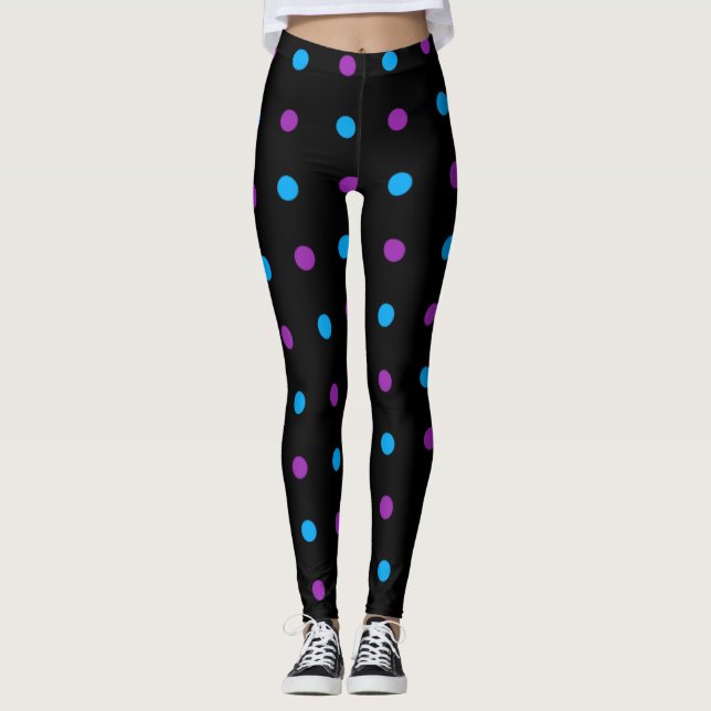 Leggings Polka Dot Púrpura Rosa (Anverso)