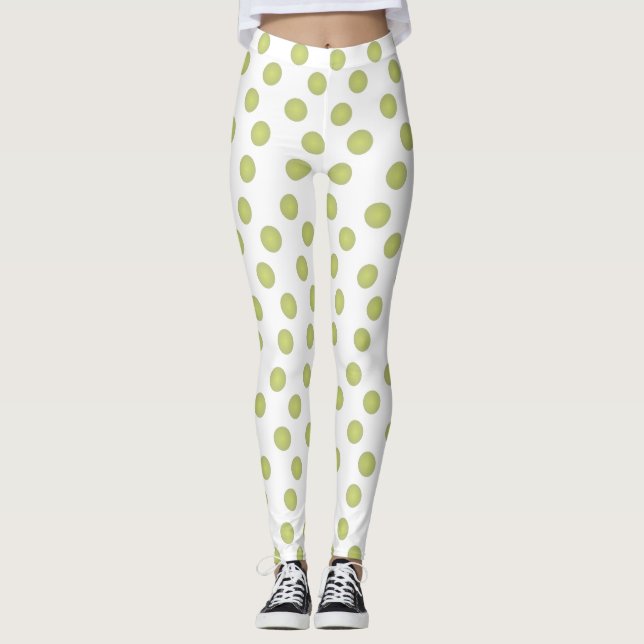 Leggings Polka verde oliva (Anverso)